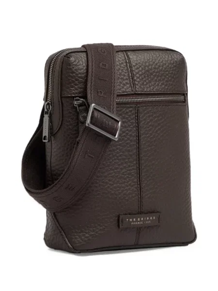 Kožená crossbody taška The Bridge hnědá