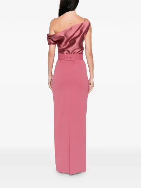 Rochie Solace London cu un umăr gol de costum roz