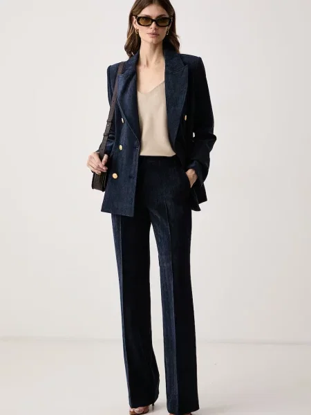 Marciano by Guess παντελόνι γυναικείο βελούρ LILLE μπλε