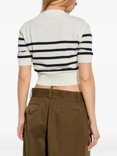 Tricou Dsquared2 cu broderie alb