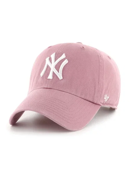 Шапка MLB New York Yankees с апликация розово