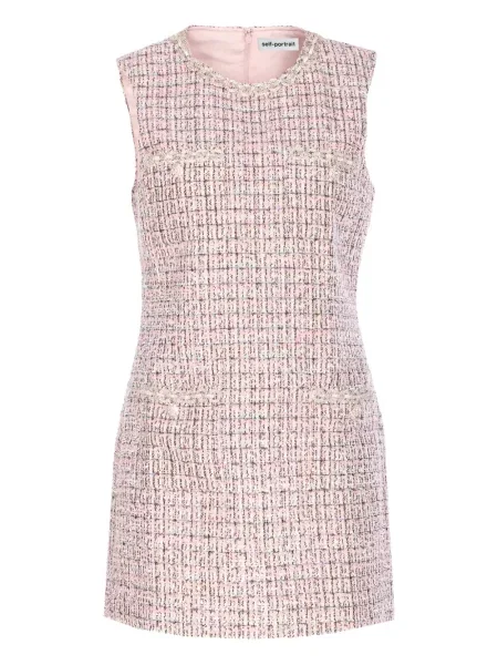 Rochie Self-portrait de cristal de costum roz
