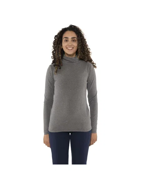 Tricou Leone 1947 cu guler înalt gri
