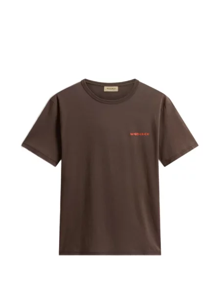 Tricou Woolrich cu imagine maro