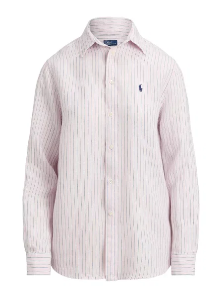 Polo Ralph Lauren Bluza plava / pastelno roza ružičasta