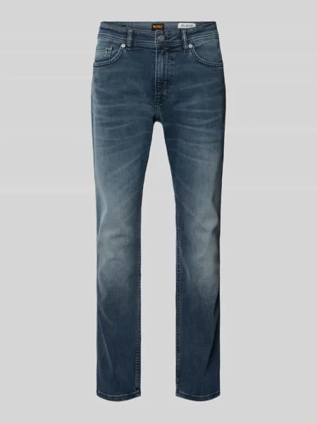 Jeansy o kroju slim fit z mieszanki bawełny Model DELAWARE' Boss Orange niebieskie