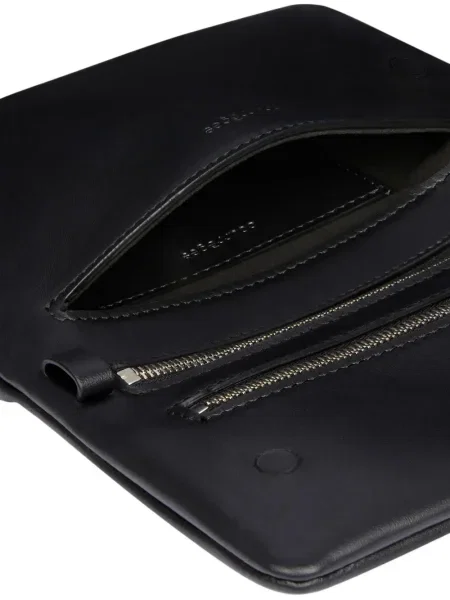 Geanta de piele Courreges din piele negru