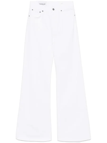 Jeansy Dondup z bursztynem białe