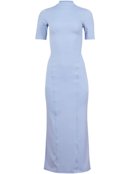 Rochie maxi Fleur Du Mal din jerseu de costum albastru