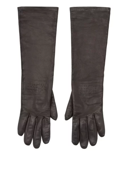 Mănuși Mm6 Maison Margiela din piele maro