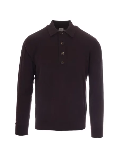 Lung tricou polo Eleventy roșu