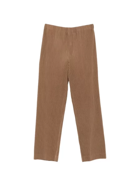 Kalhoty Homme Plissé Issey Miyake hnědé