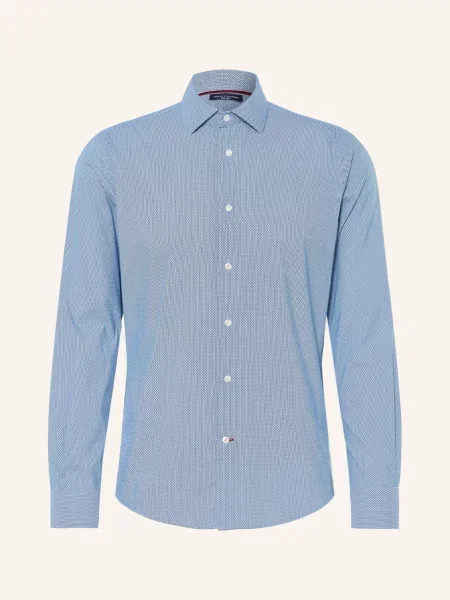 Tommy Hilfiger Košile Slim Fit tmavě modrá bílá