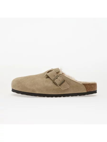 Pantofi Birkenstock din piele de căprioară bej