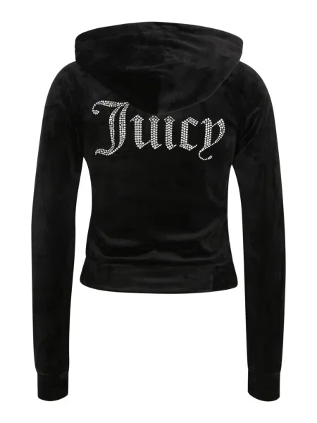 Juicy Couture Tall Tepláková bunda MADISON čierna biela