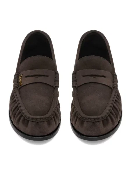 Półbuty Saint Laurent skórzane brązowe