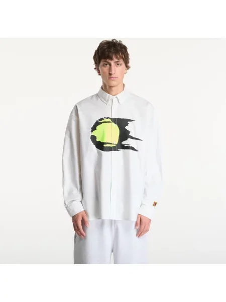Cămașă Nike Club Rules Long-Sleeve Oxford Top Summit White/ Summit White XL alb
