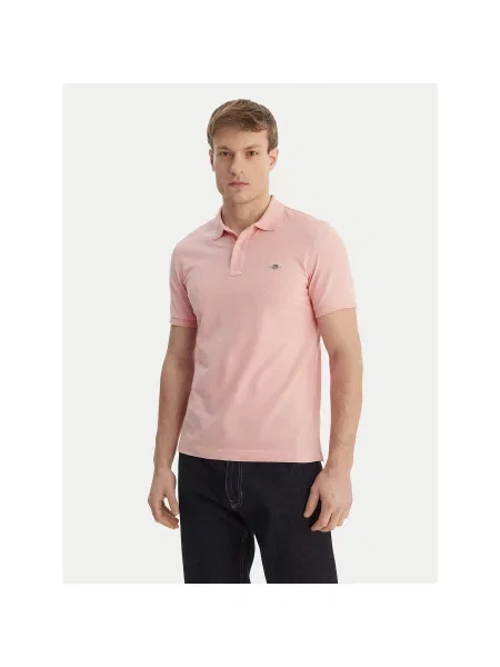 Gant Polo Shield Slim Fit ροζ