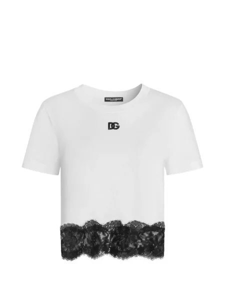 Tricou Dolce & Gabbana cu decolteu rotund alb