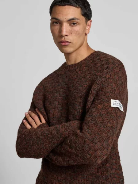 Sweter o kroju slim fit z mieszanki żywej wełny Mm6 Maison Margiela