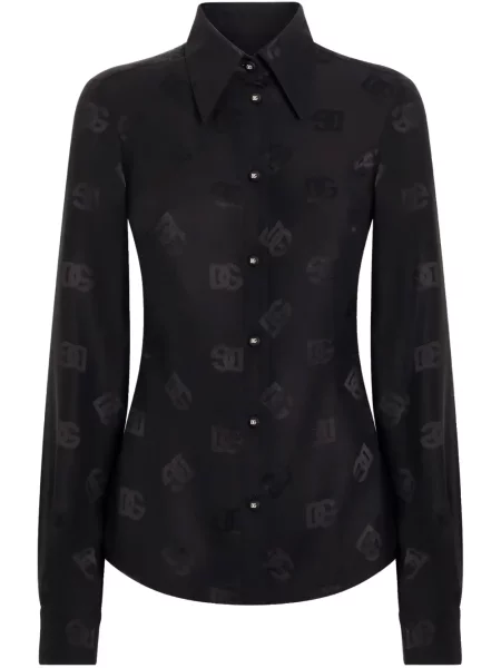 Cămașă Dolce & Gabbana din jacard negru