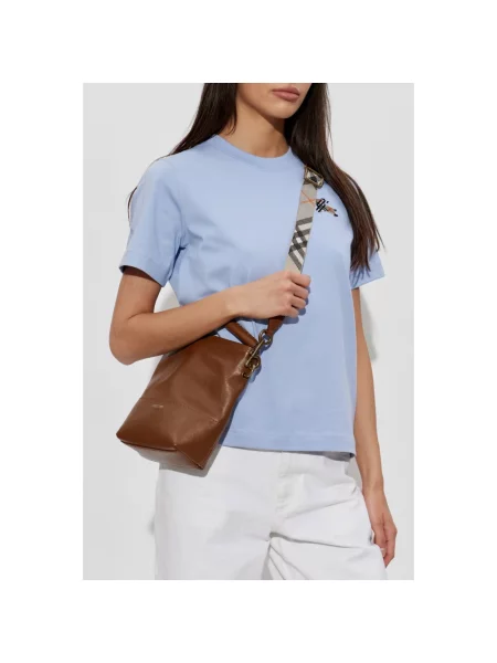 Torebka Burberry skórzana brązowa