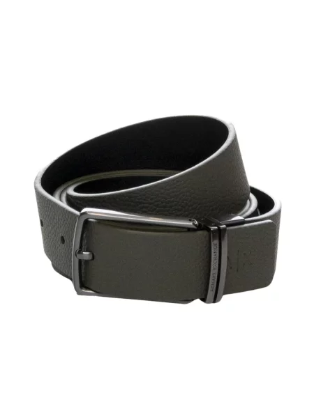Pasek Armani Exchange skórzany szary