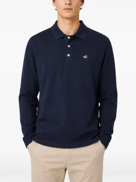 Lung tricou polo Edmmond Studios albastru