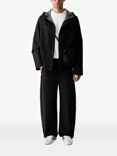 Hanorac Adidas cu glugă cu imagine din țesătură twill albastru