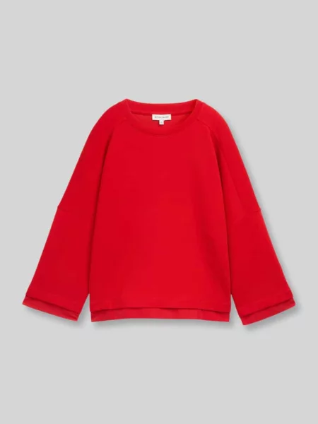 Bluza z domieszką bawełny Tom Tailor czerwona