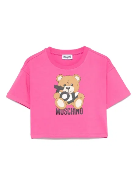 Koszulka dziecięca Moschino różowa