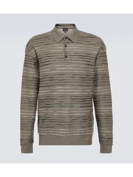 Lanena polo majica Giorgio Armani
