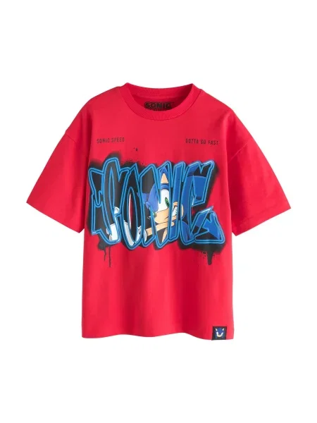 Next Tricou albastru / roșu negru
