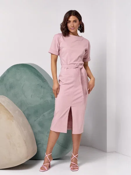 ISSA Plus Сукня міді рожевий