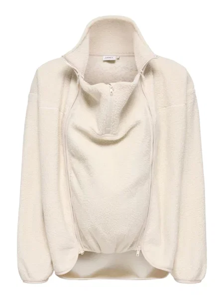 Only Maternity Jachetă fleece OLMMAMA crem