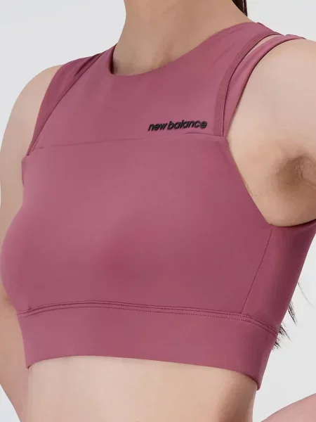 Спортивный топ New Balance без косточек бордовый