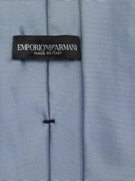 Šilkinis dryžuotas kaklaraištis Emporio Armani mėlyna