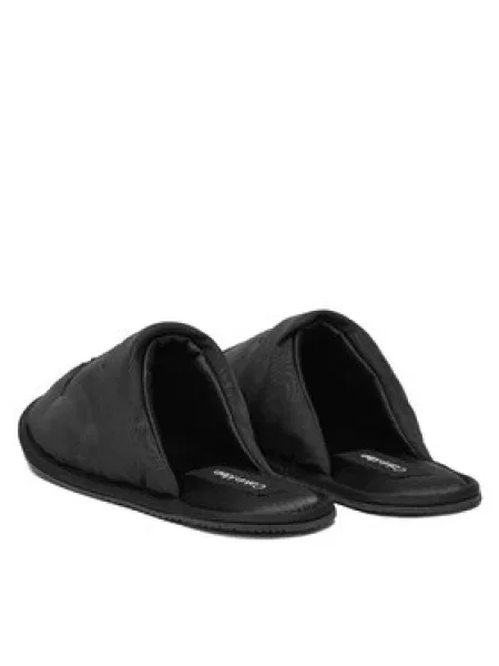 Copati Calvin Klein Jeans Slipper Satin Moire črna