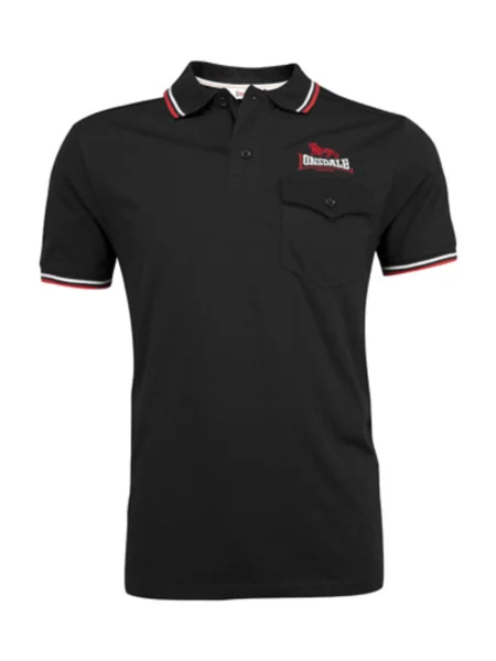 LONSDALE Tričko LYNTON červená bílá černá