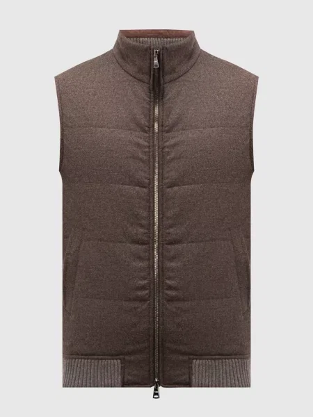 Жилет з вовни і кашеміру Cashmere&whiskey коричневий