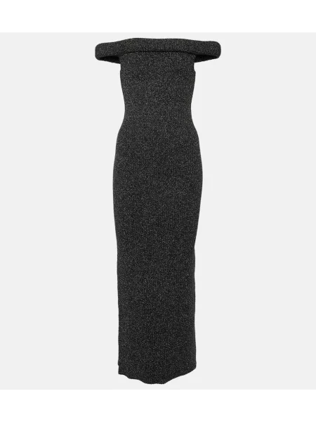 Rochie maxi Toteme tricotate de costum negru