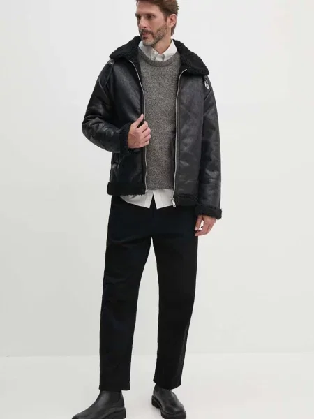 Вовняний светр Barbour теплий сірий