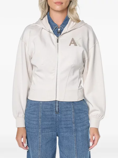 Hanorac cu glugă Armani Exchange cu autograf