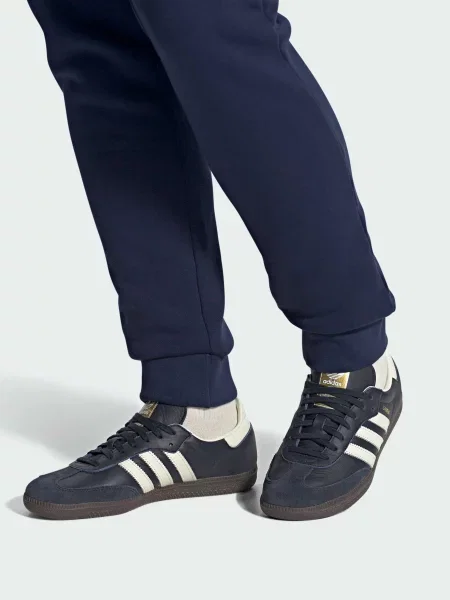 Кожаные кеды Adidas синие