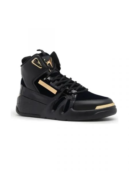 Giuseppe Zanotti De piele sneakers BBS TALOGO negru