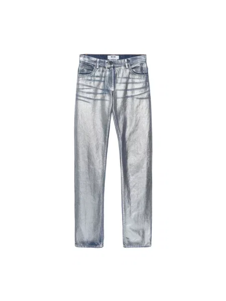 Jeansy straight leg Msgm niebieskie