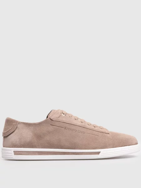 Замшевые кроссовки Stefano Ricci коричневые