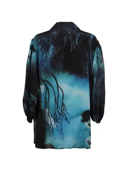 Gulerat cămașă Yohji Yamamoto albastru
