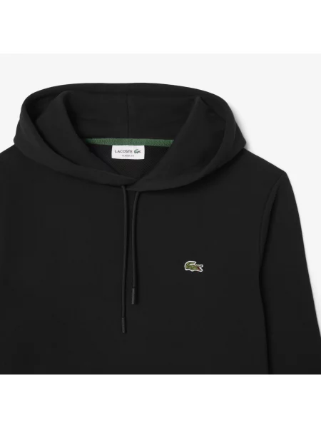 Lacoste Bluza Polarowa Z Kapturem czarny