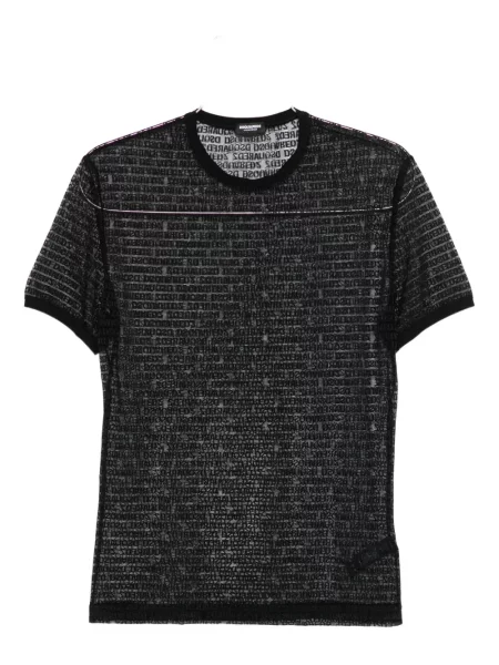 Tricou Dsquared2 cu imagine plasă negru
